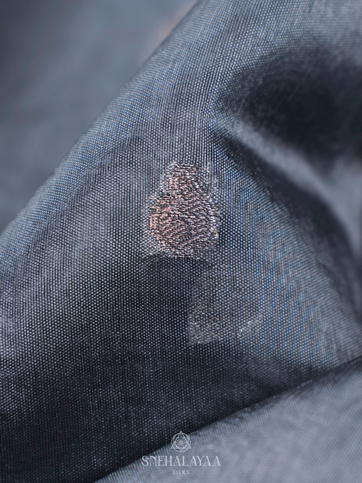 Grey Raw Silk Saree