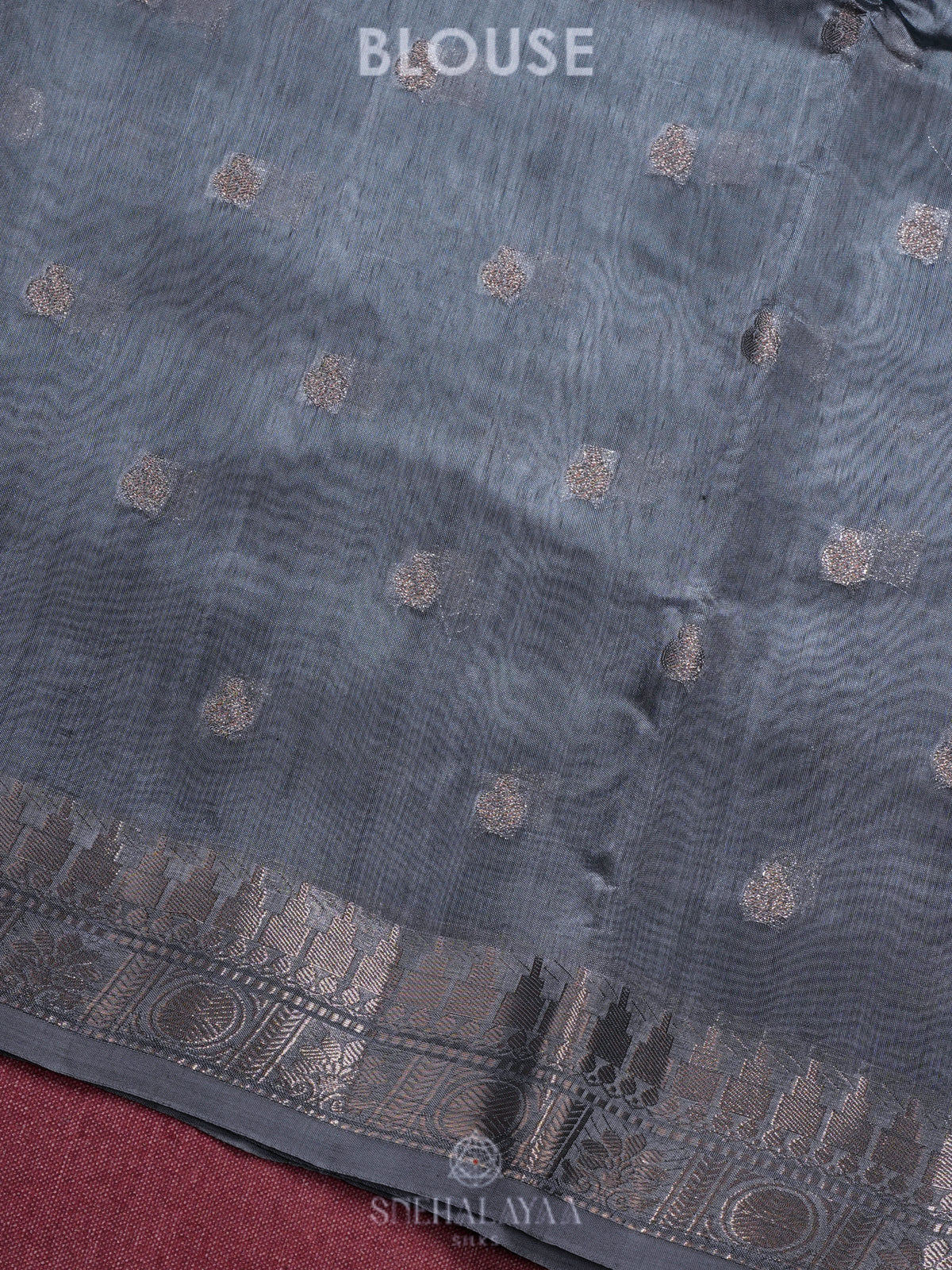 Grey Raw Silk Saree