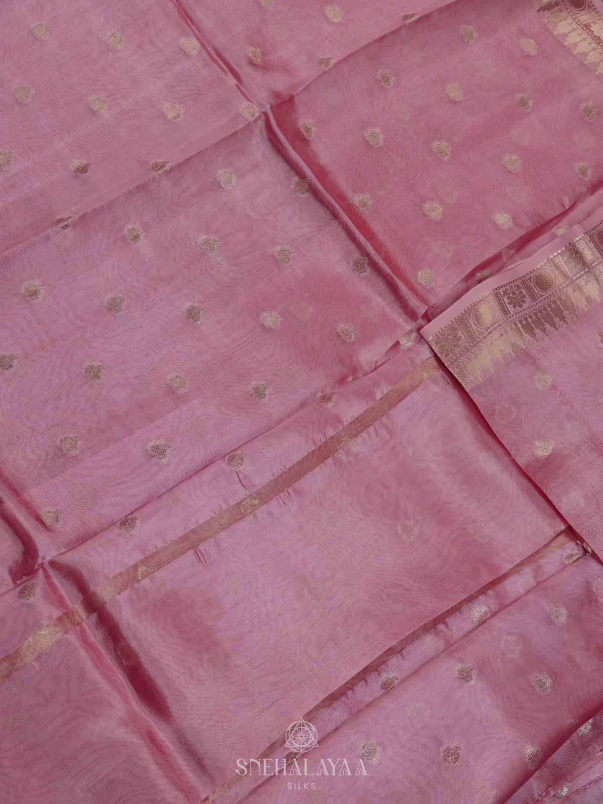 Pink Raw Silk Saree