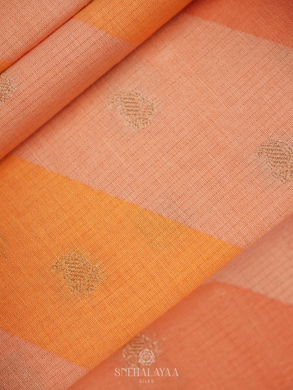 Peach Chanderi Saree