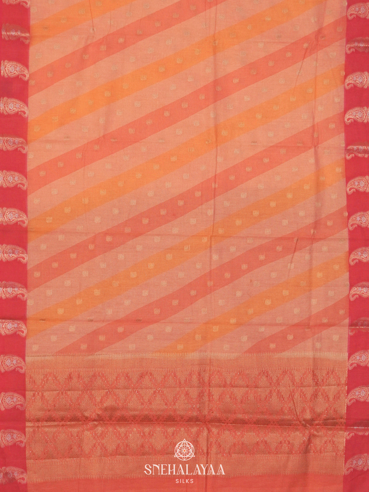 Peach Chanderi Saree