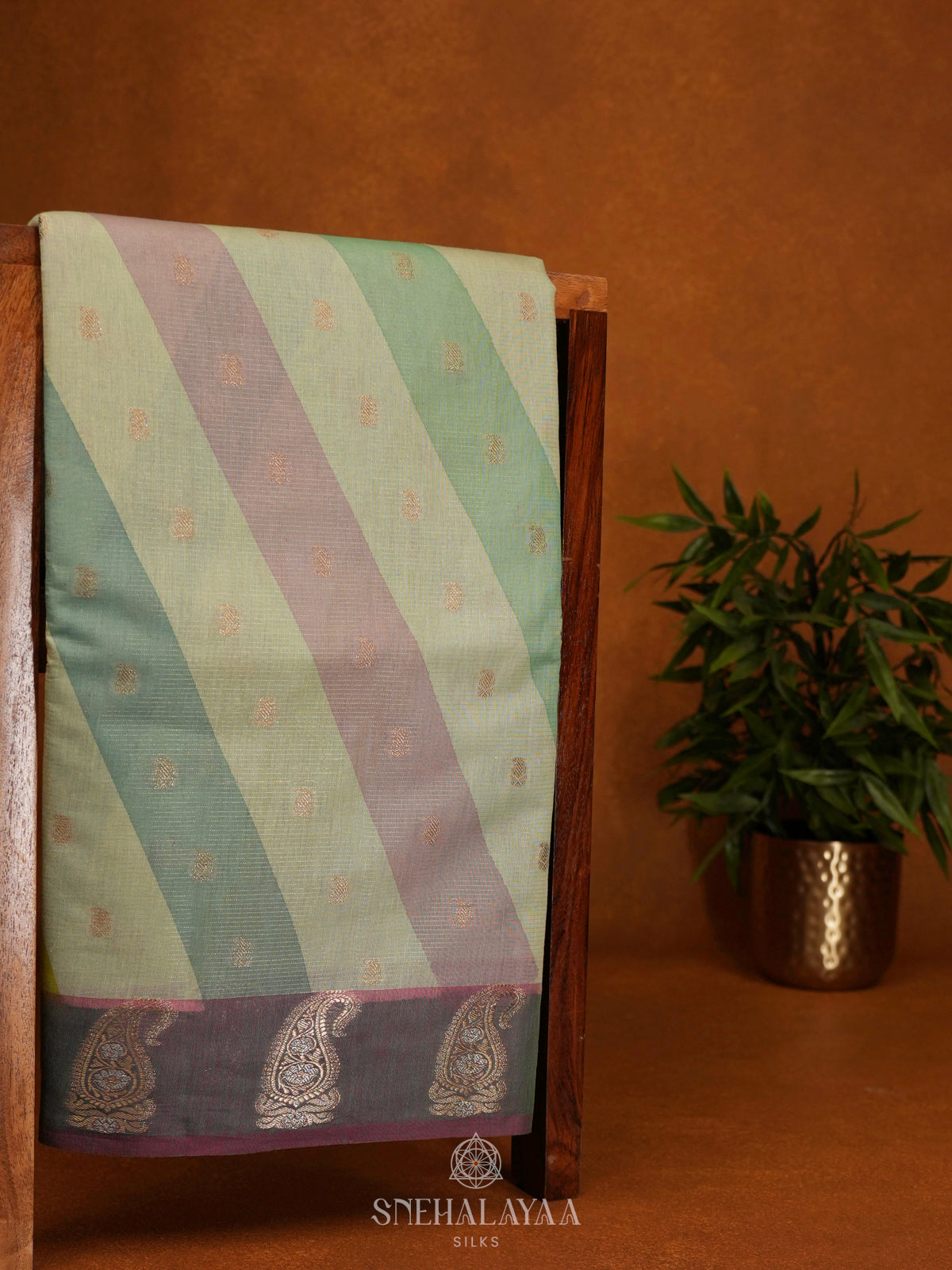 Pale Green Chanderi Saree