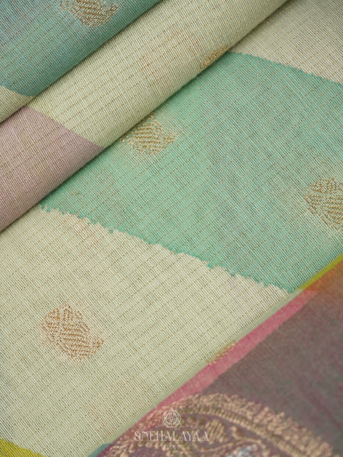 Pale Green Chanderi Saree