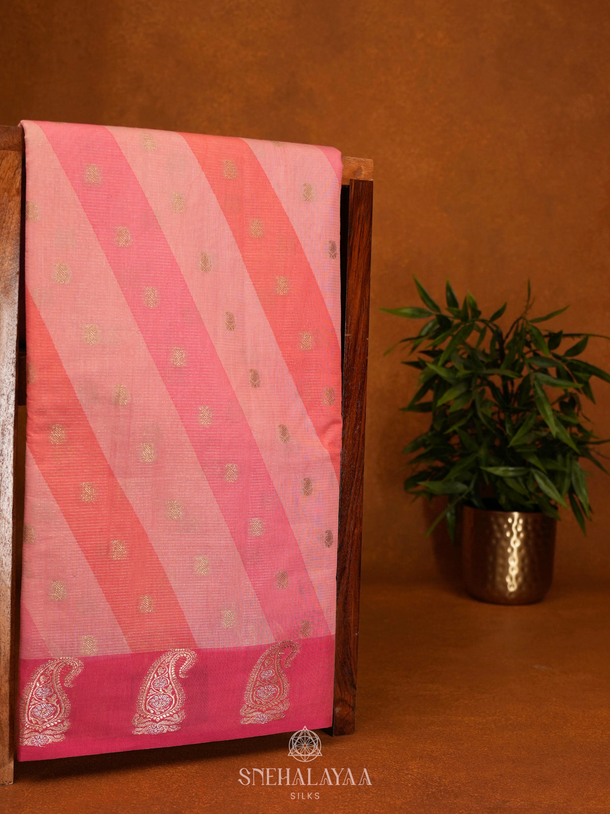 Pink Chanderi Saree