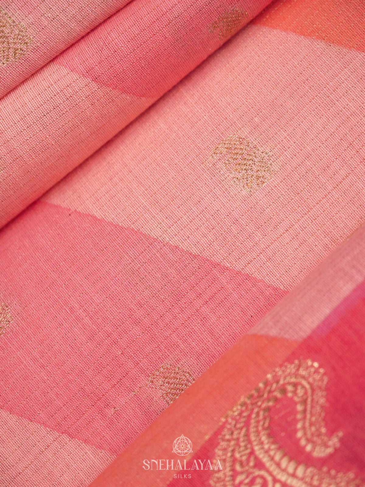 Pink Chanderi Saree