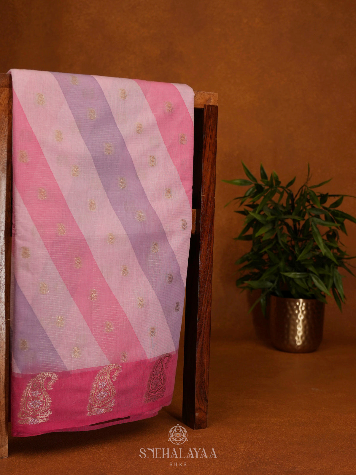 Pale Pink Chanderi Saree