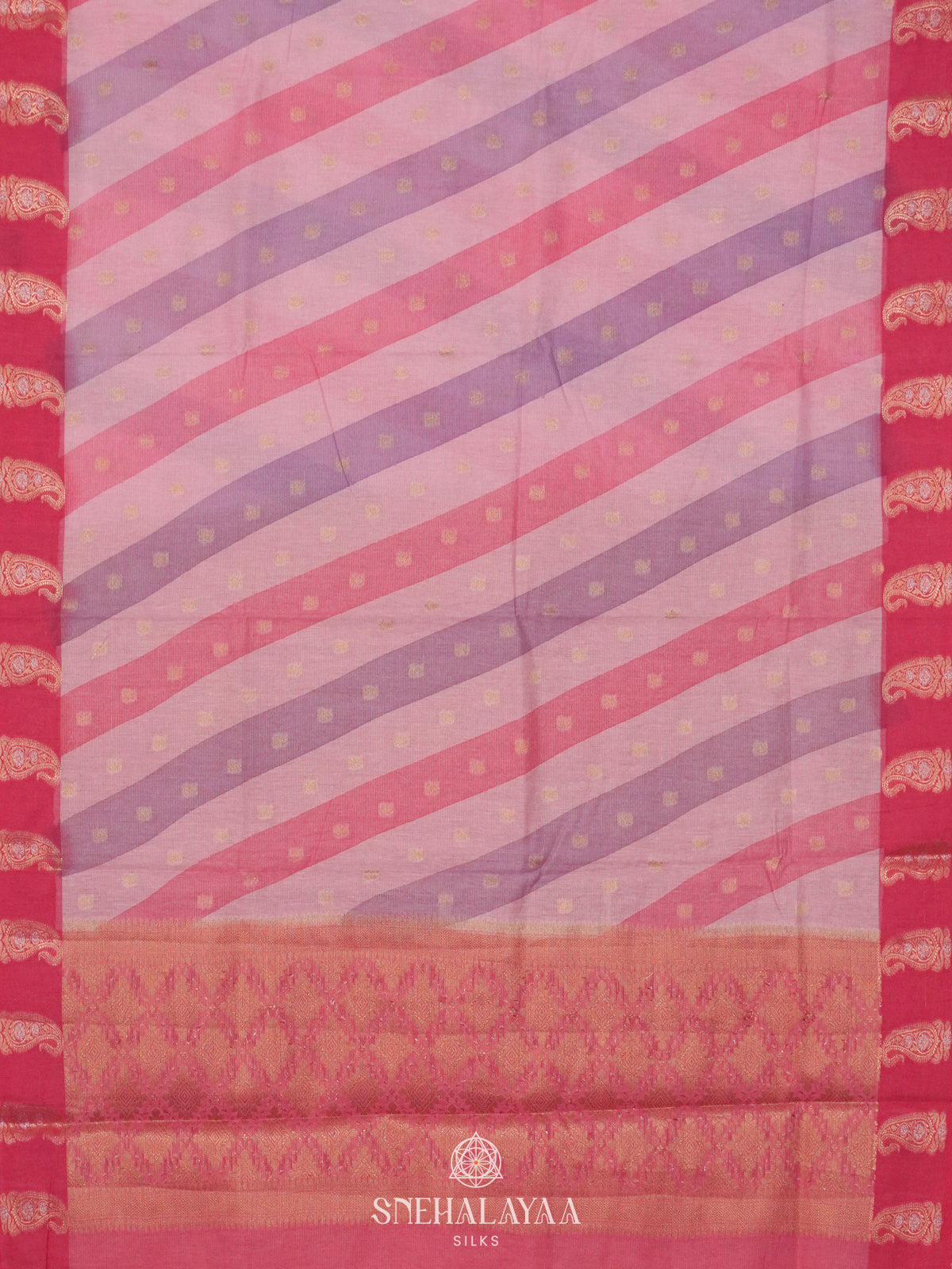 Pale Pink Chanderi Saree