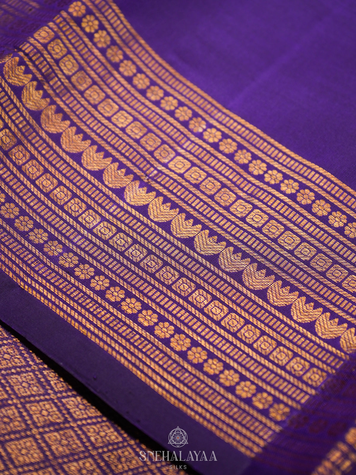 Purple Kanjivaram Silk Saree
