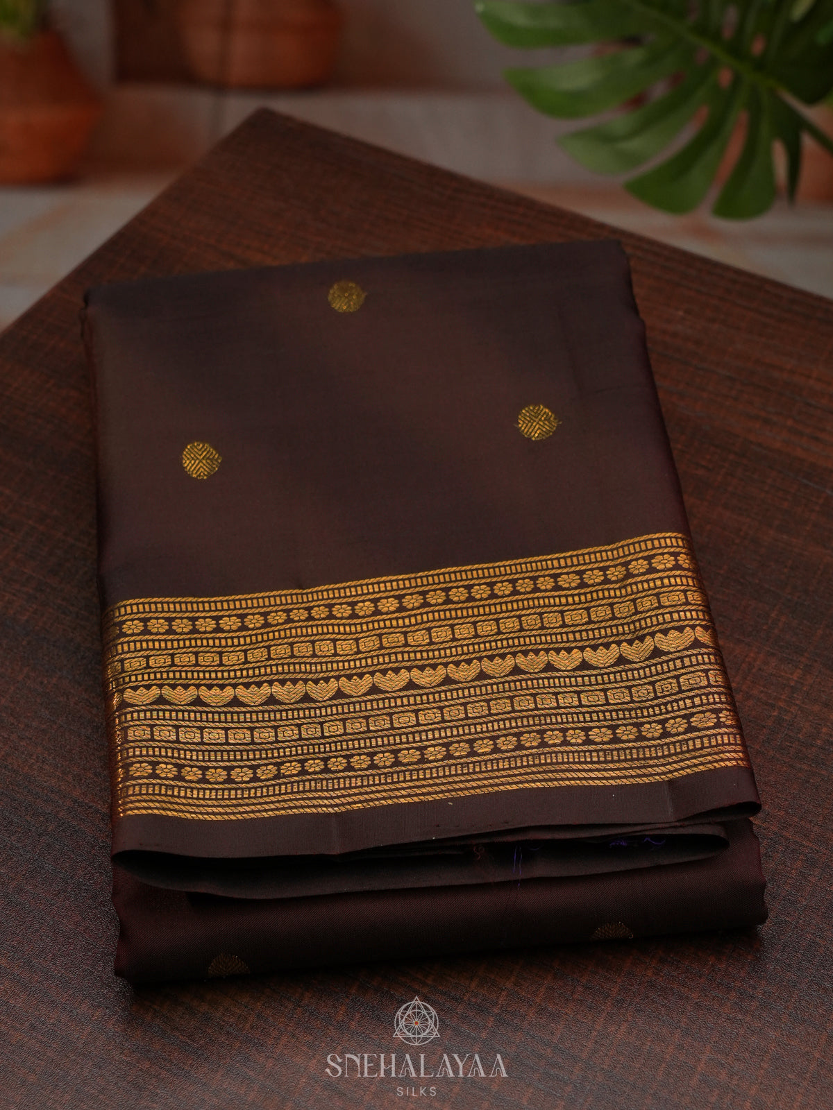 Brown Kanjivaram Silk Saree