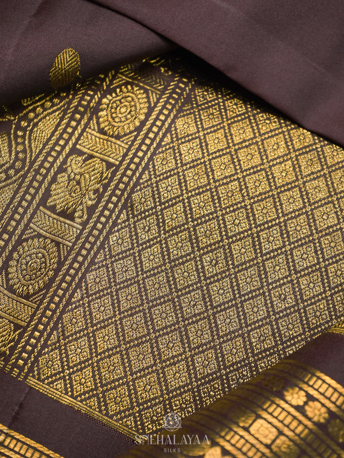 Brown Kanjivaram Silk Saree