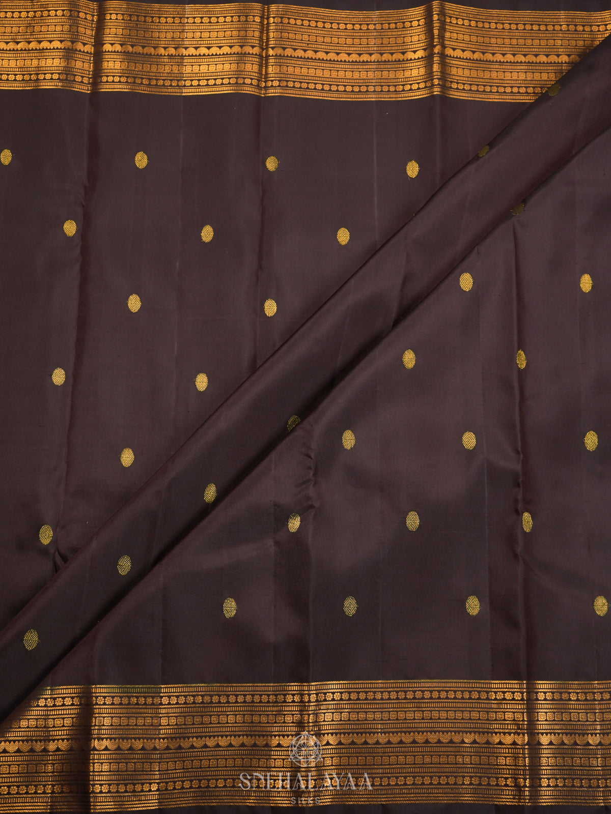 Brown Kanjivaram Silk Saree