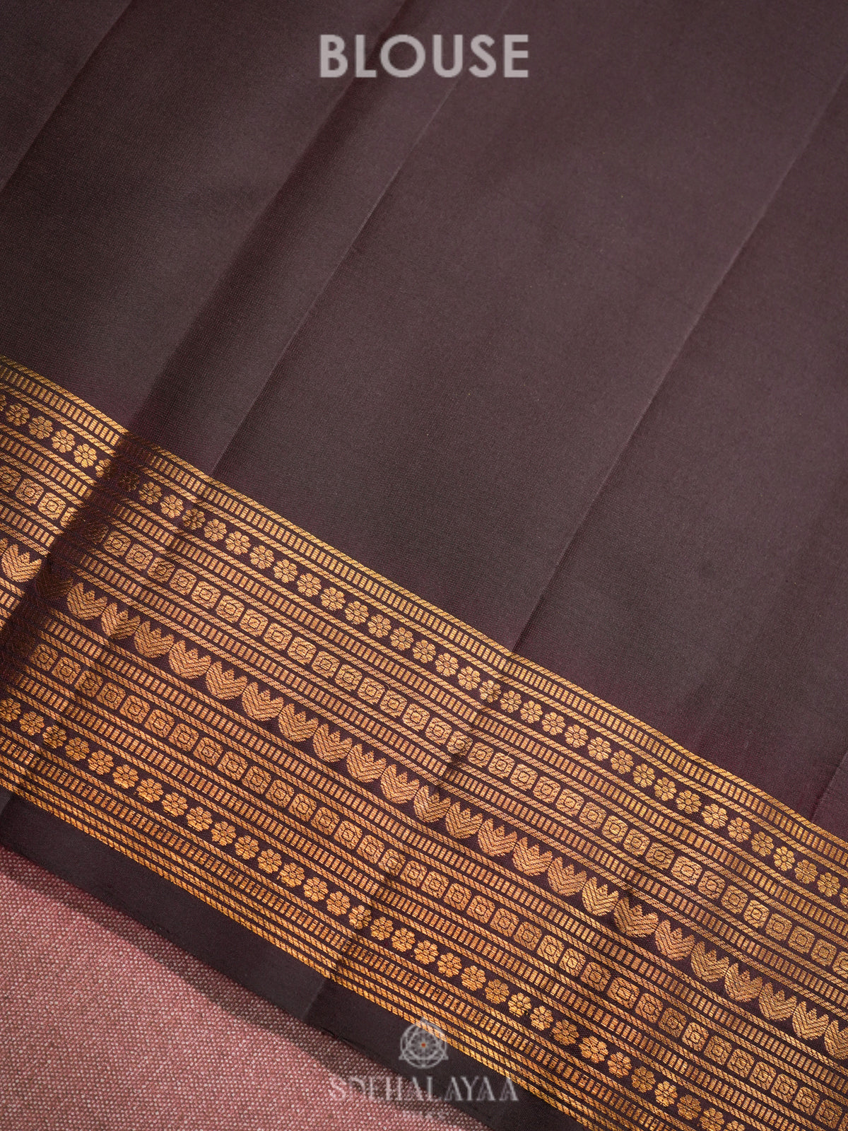 Brown Kanjivaram Silk Saree
