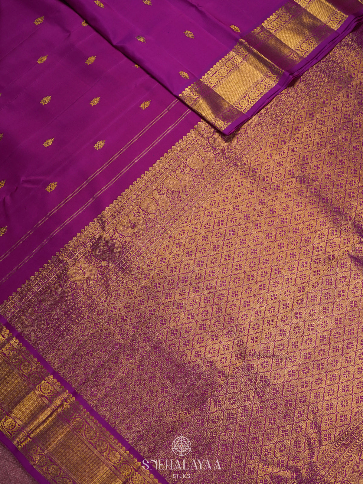 Magenta Pink Kanjivaram Silk Saree