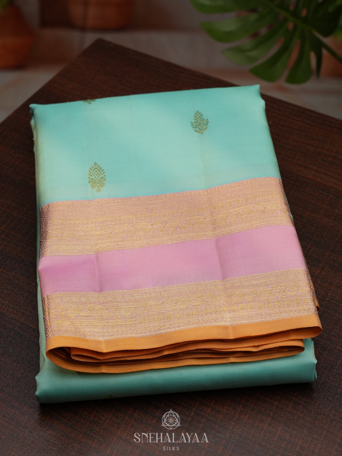 Mint Green Kanjivaram Silk Saree