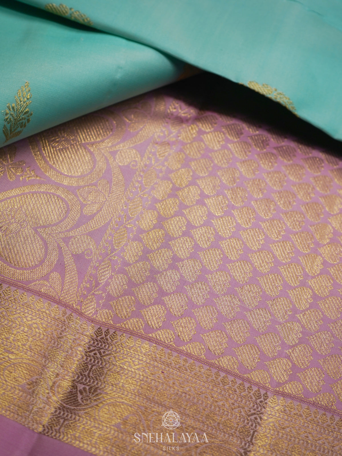 Mint Green Kanjivaram Silk Saree