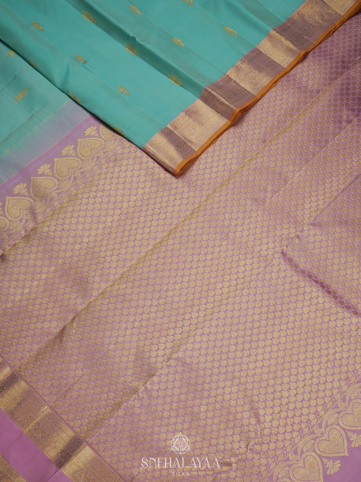 Mint Green Kanjivaram Silk Saree