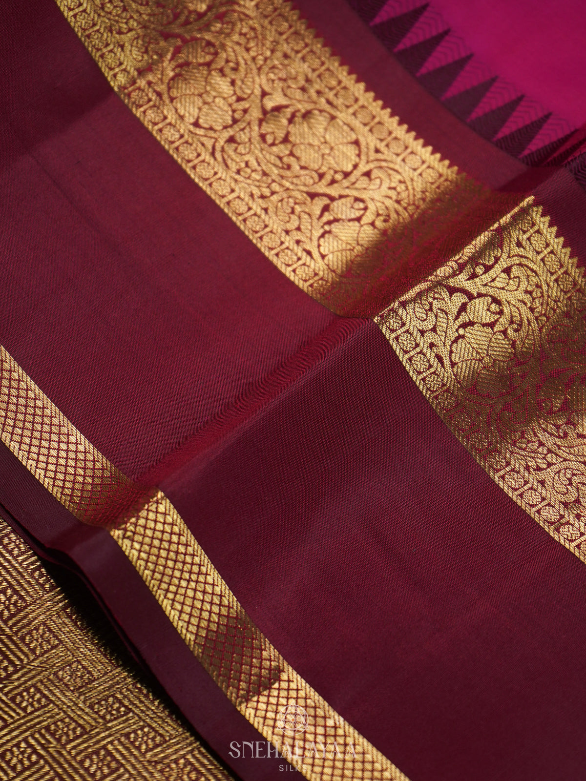 Magenta Pink Kanjivaram Silk Saree