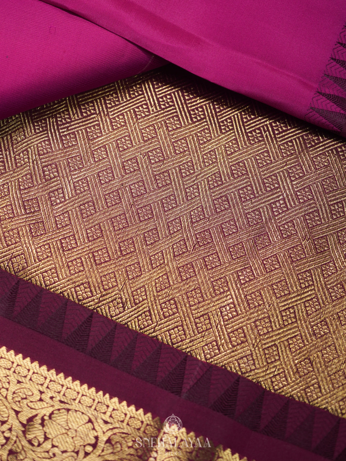 Magenta Pink Kanjivaram Silk Saree