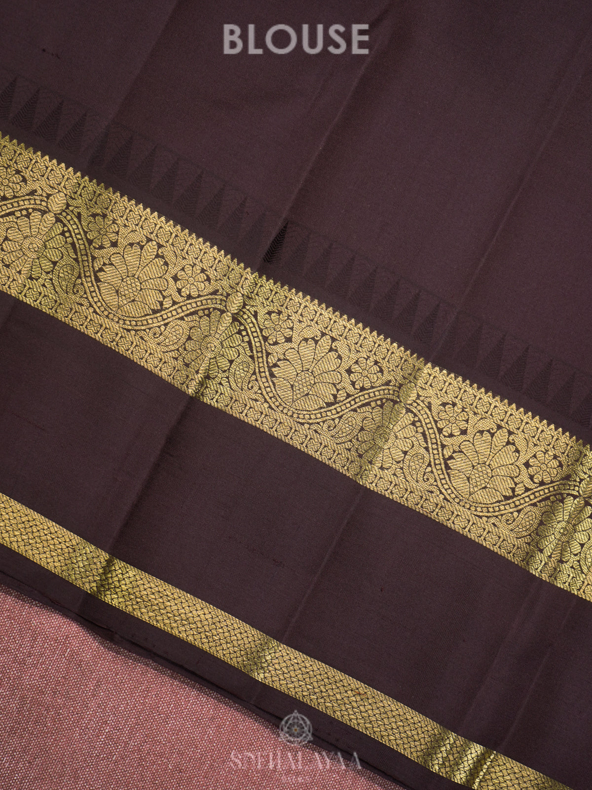 Burnt Orange Kanjivaram Silk Saree