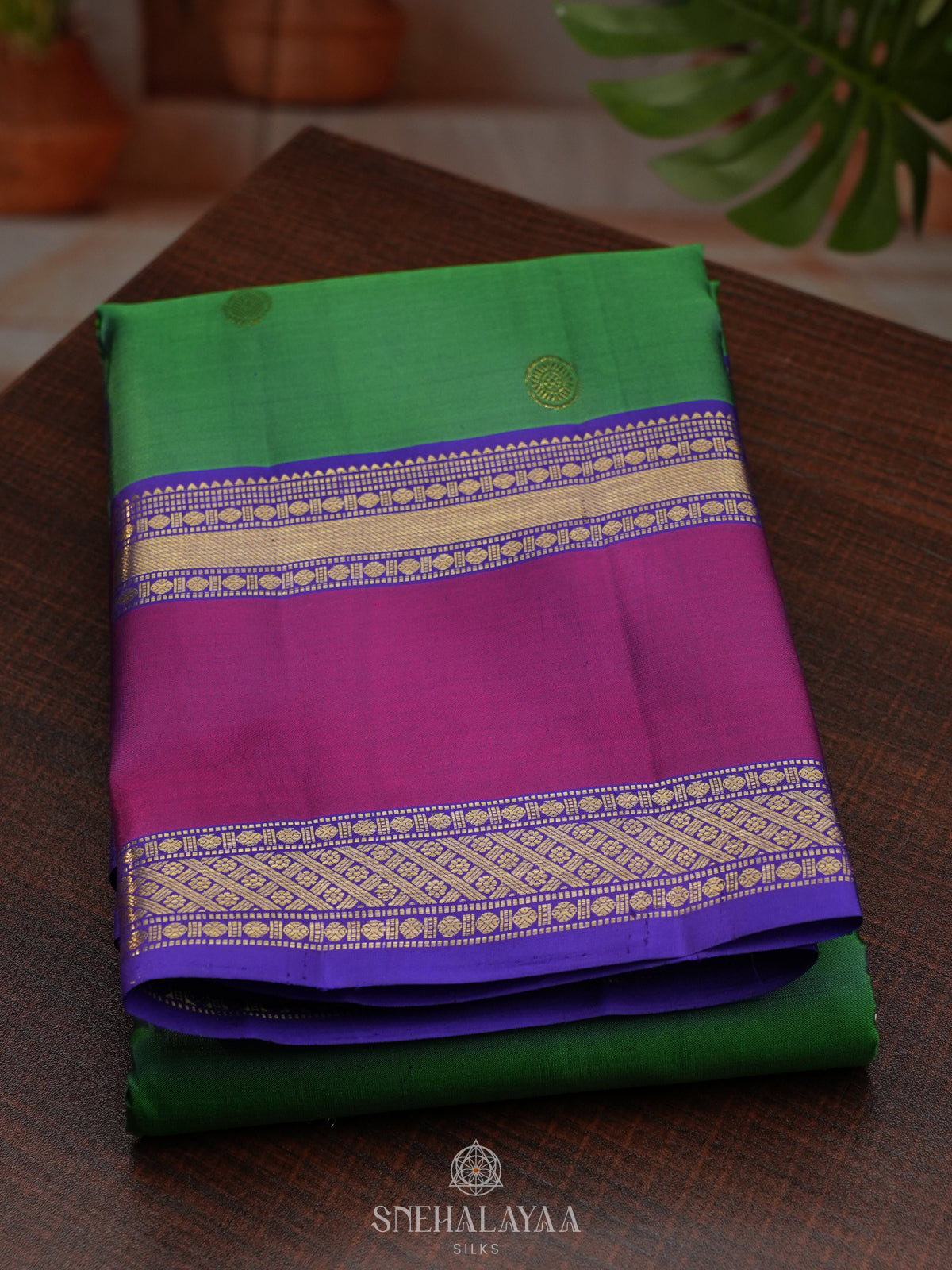 Forest Green Kanjivaram Silk Saree