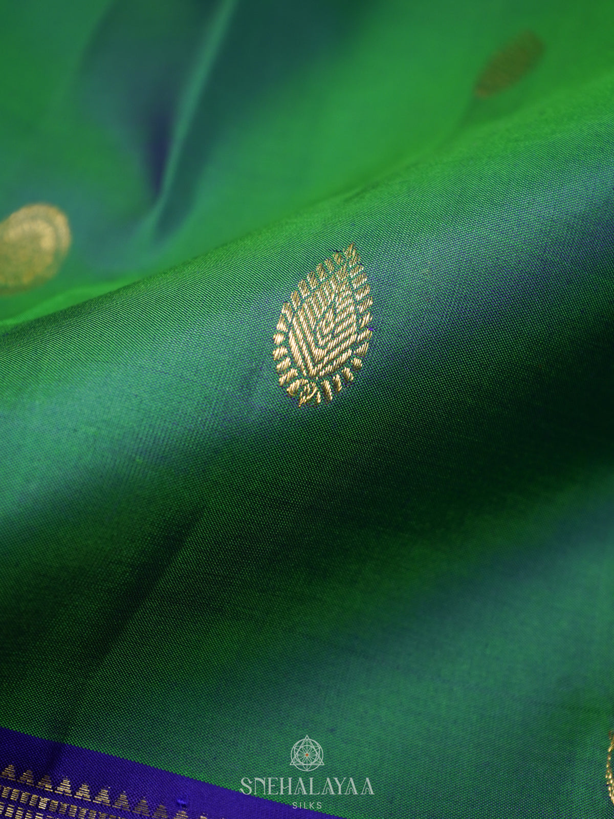 Forest Green Kanjivaram Silk Saree