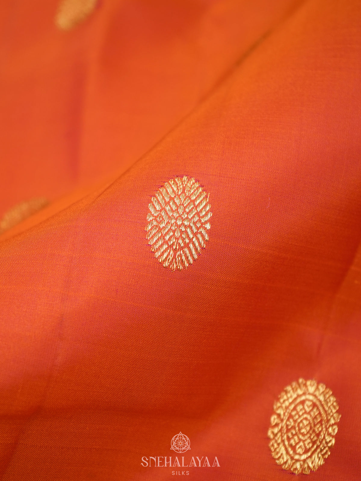 Orange Kanjivaram Silk Saree