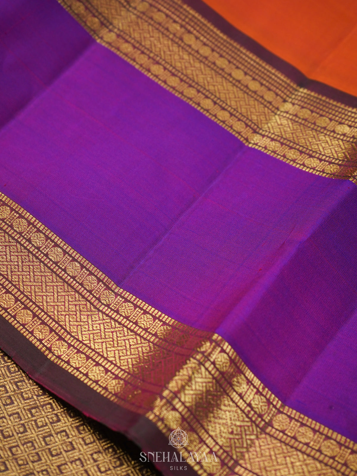 Orange Kanjivaram Silk Saree