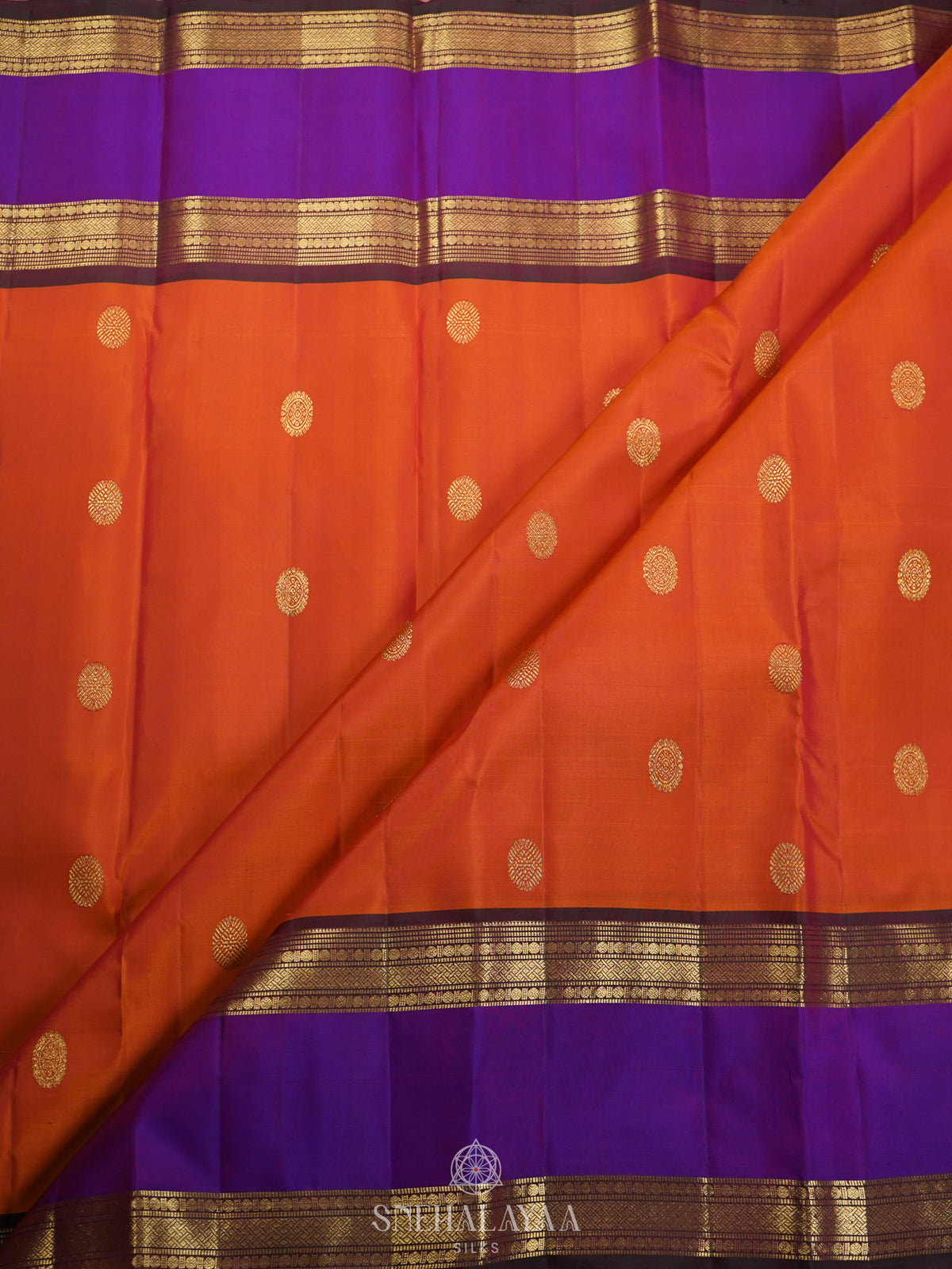 Orange Kanjivaram Silk Saree