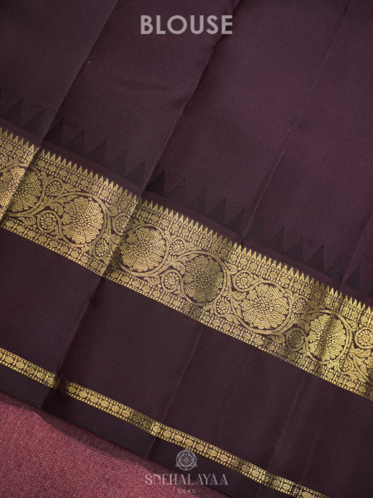 Burnt Orange Kanjivaram Silk Saree