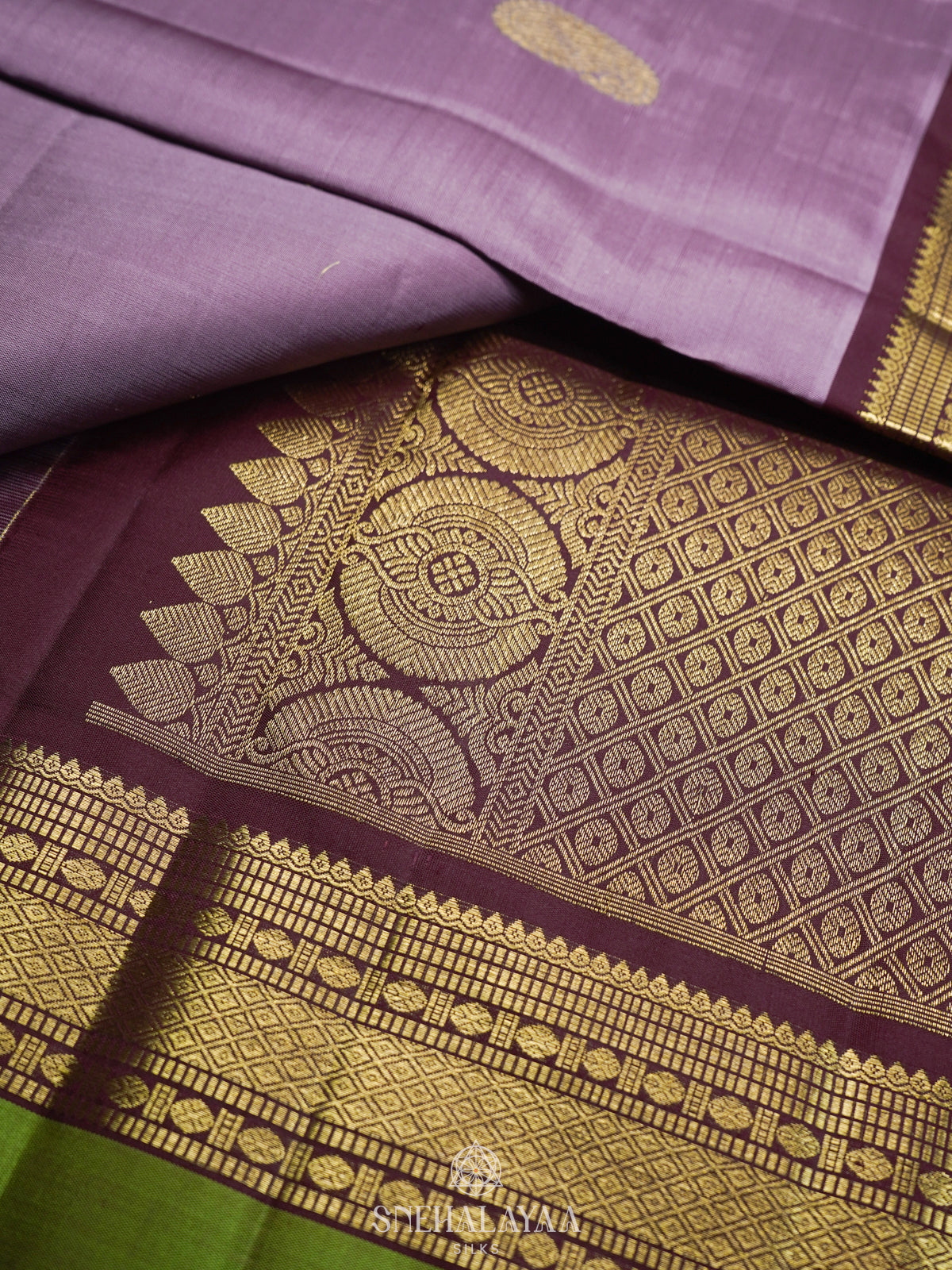 Plum Kanjivaram Silk Saree