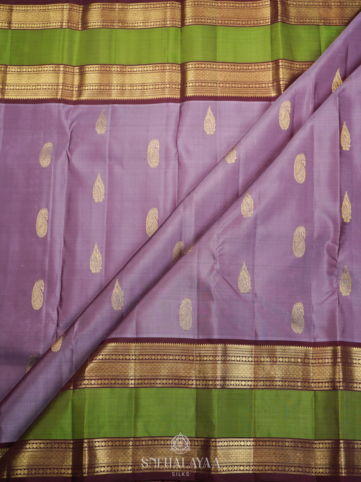 Plum Kanjivaram Silk Saree