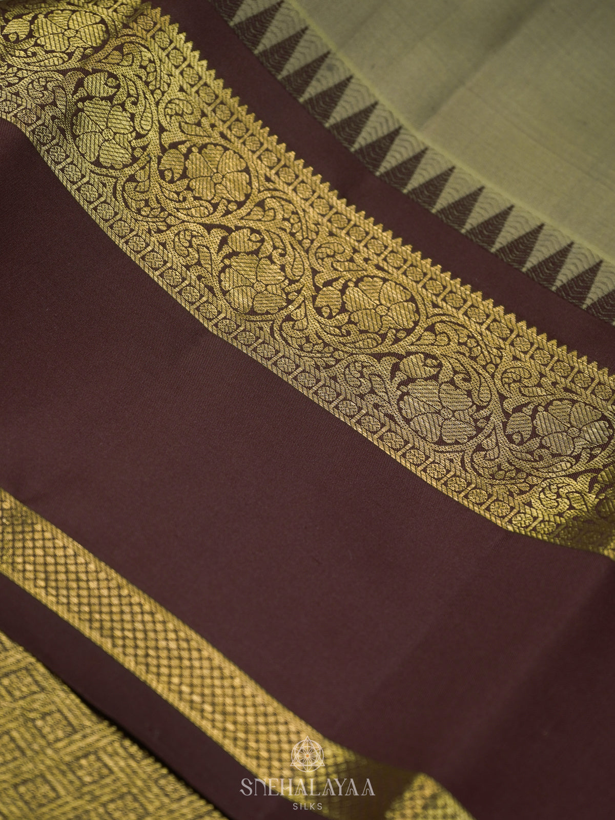 Sage Green Kanjivaram Silk Saree
