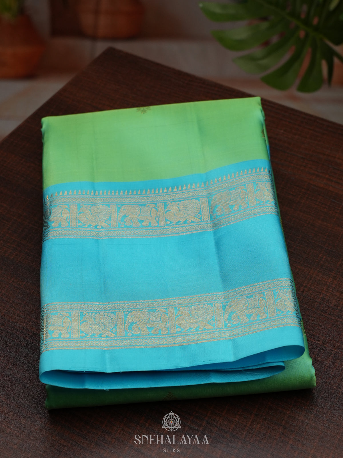 Mint Green Kanjivaram Silk Saree