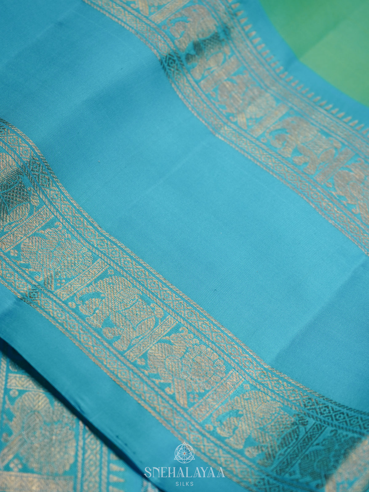Mint Green Kanjivaram Silk Saree