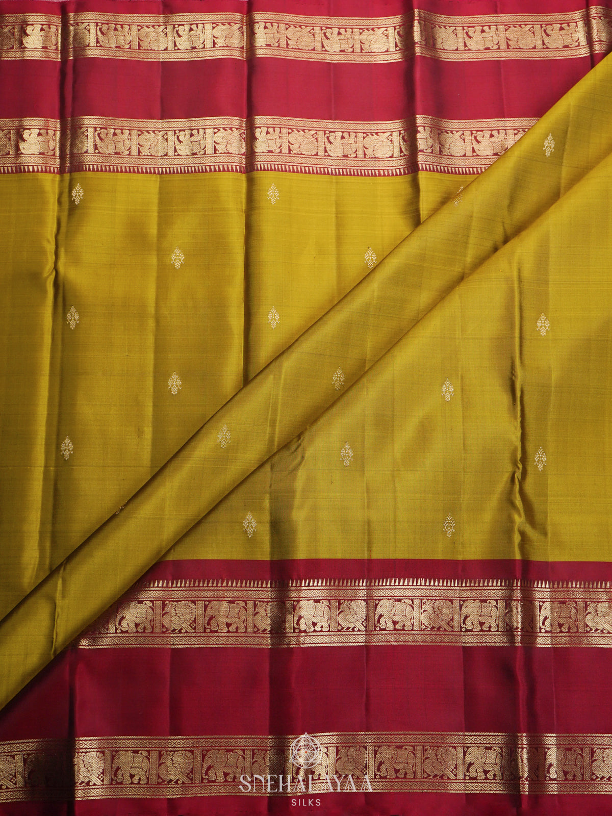 Mustard Kanjivaram Silk Saree