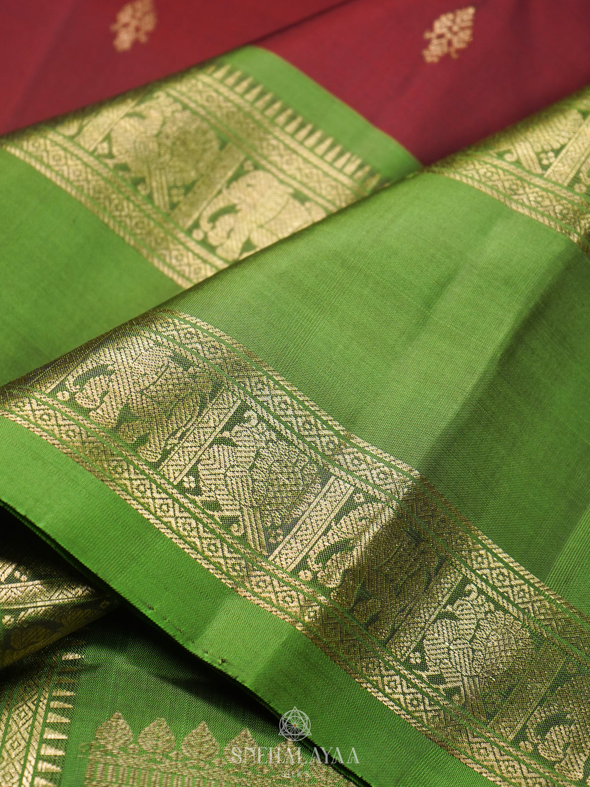 Maroon Kanjivaram Silk Saree