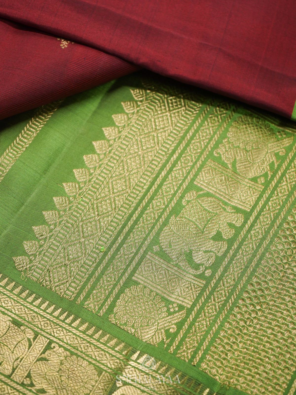 Maroon Kanjivaram Silk Saree