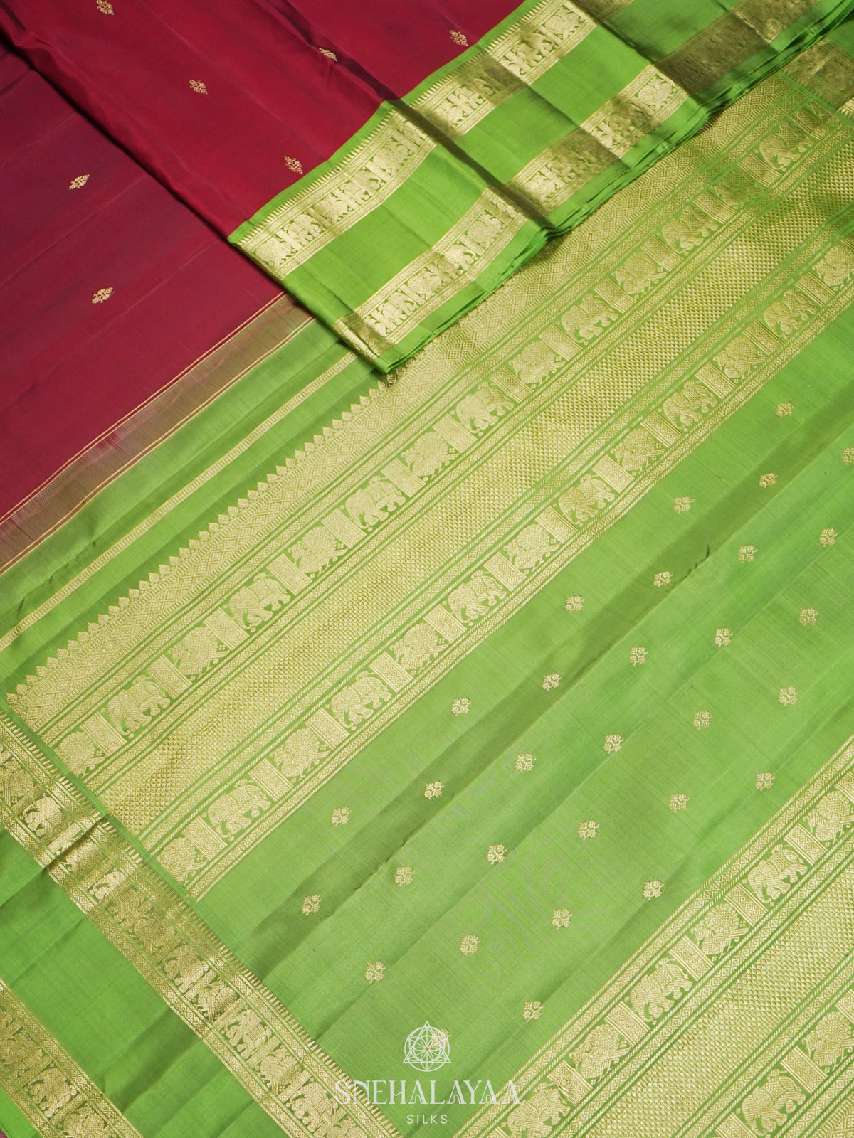 Maroon Kanjivaram Silk Saree