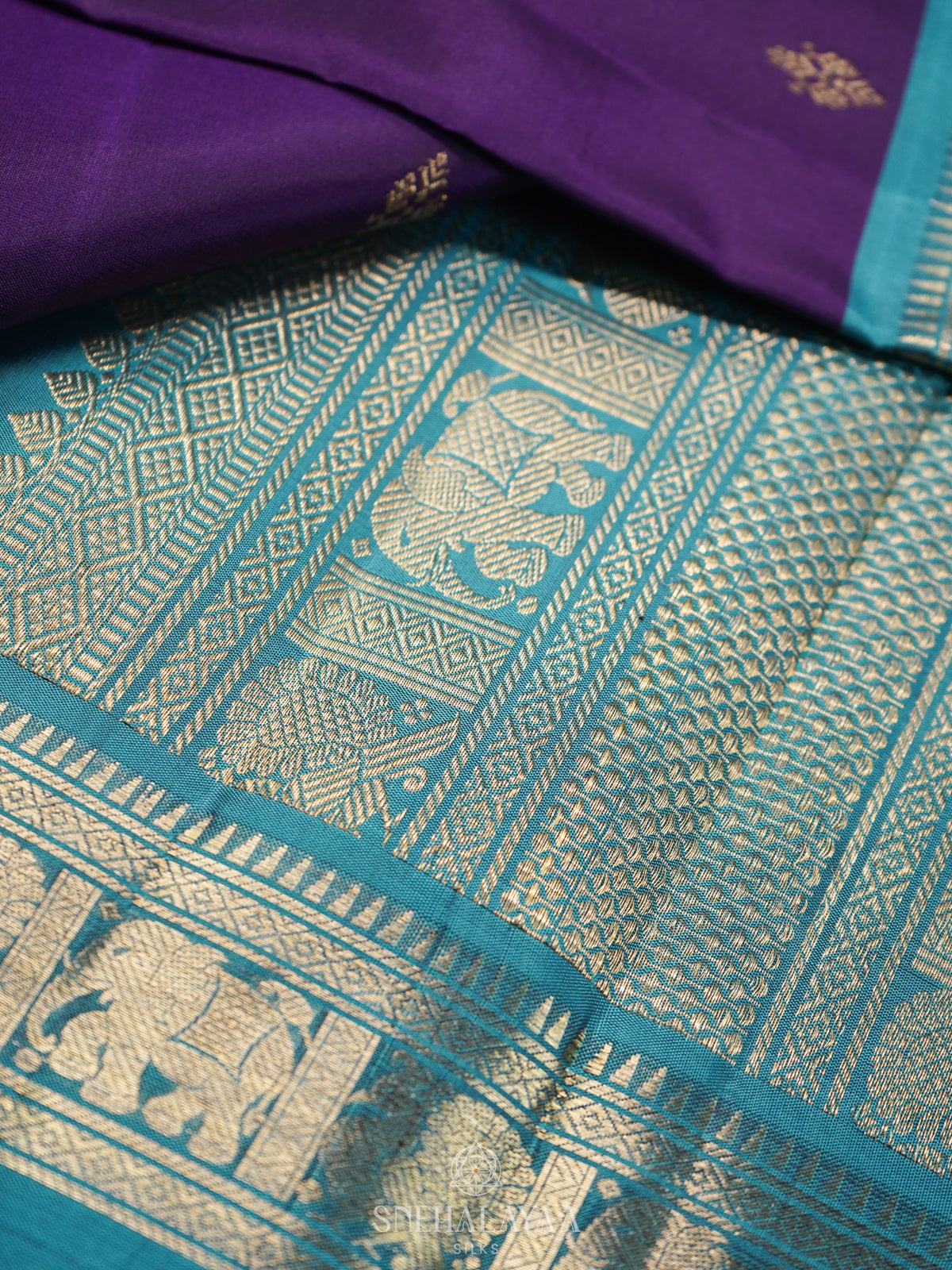 Purple Kanjivaram Silk Saree