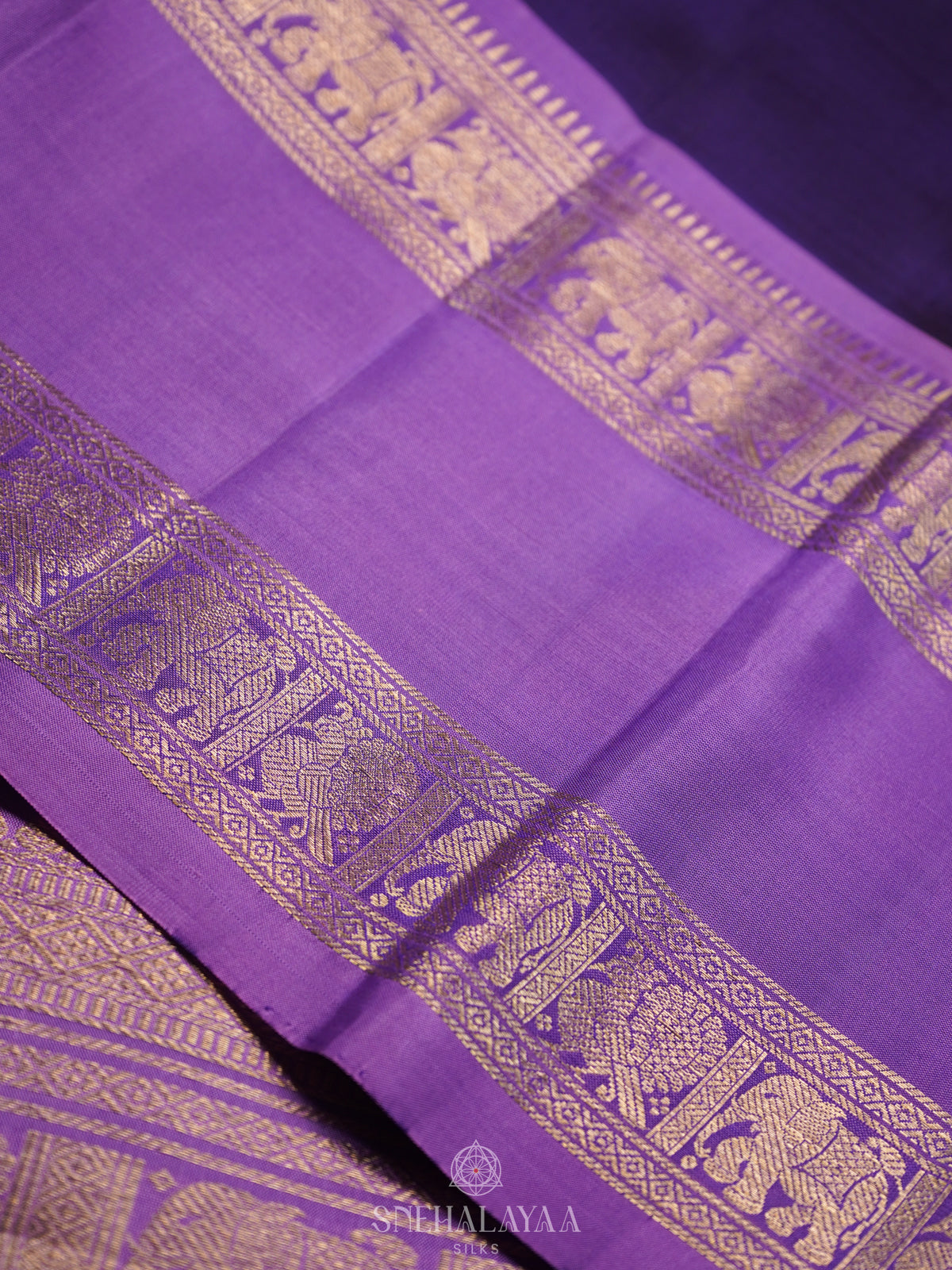 Purple Kanjivaram Silk Saree