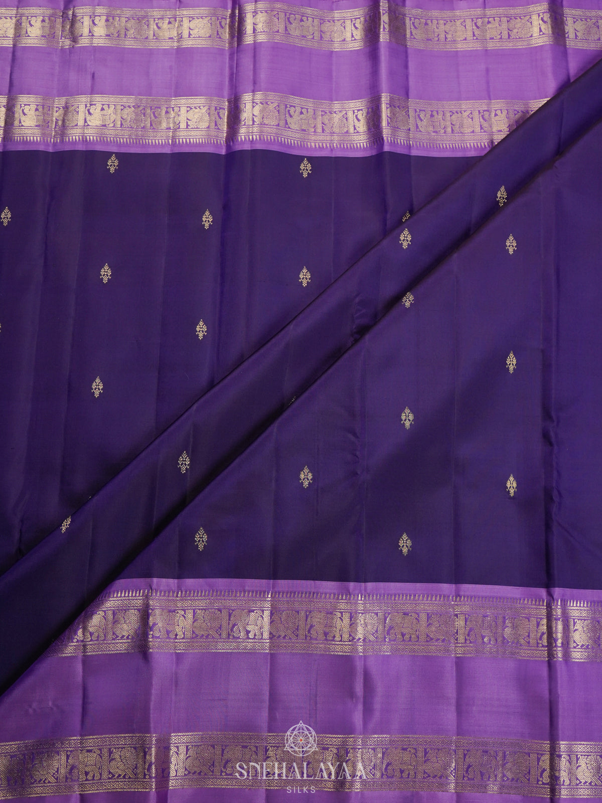 Purple Kanjivaram Silk Saree