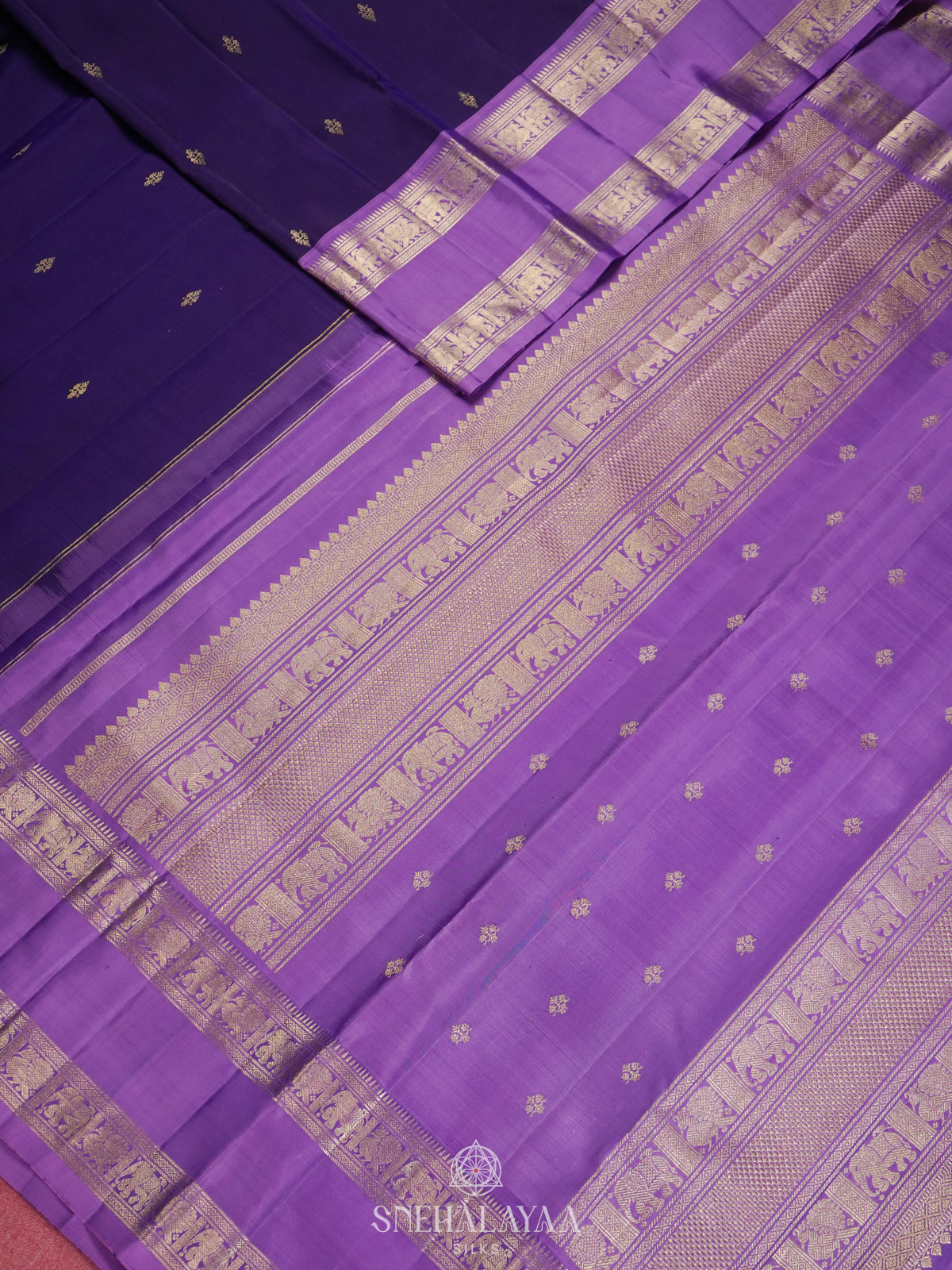 Purple Kanjivaram Silk Saree