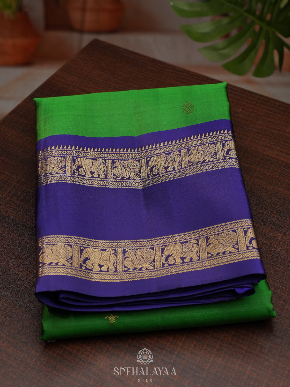 Emerald Green Kanjivaram Silk Saree
