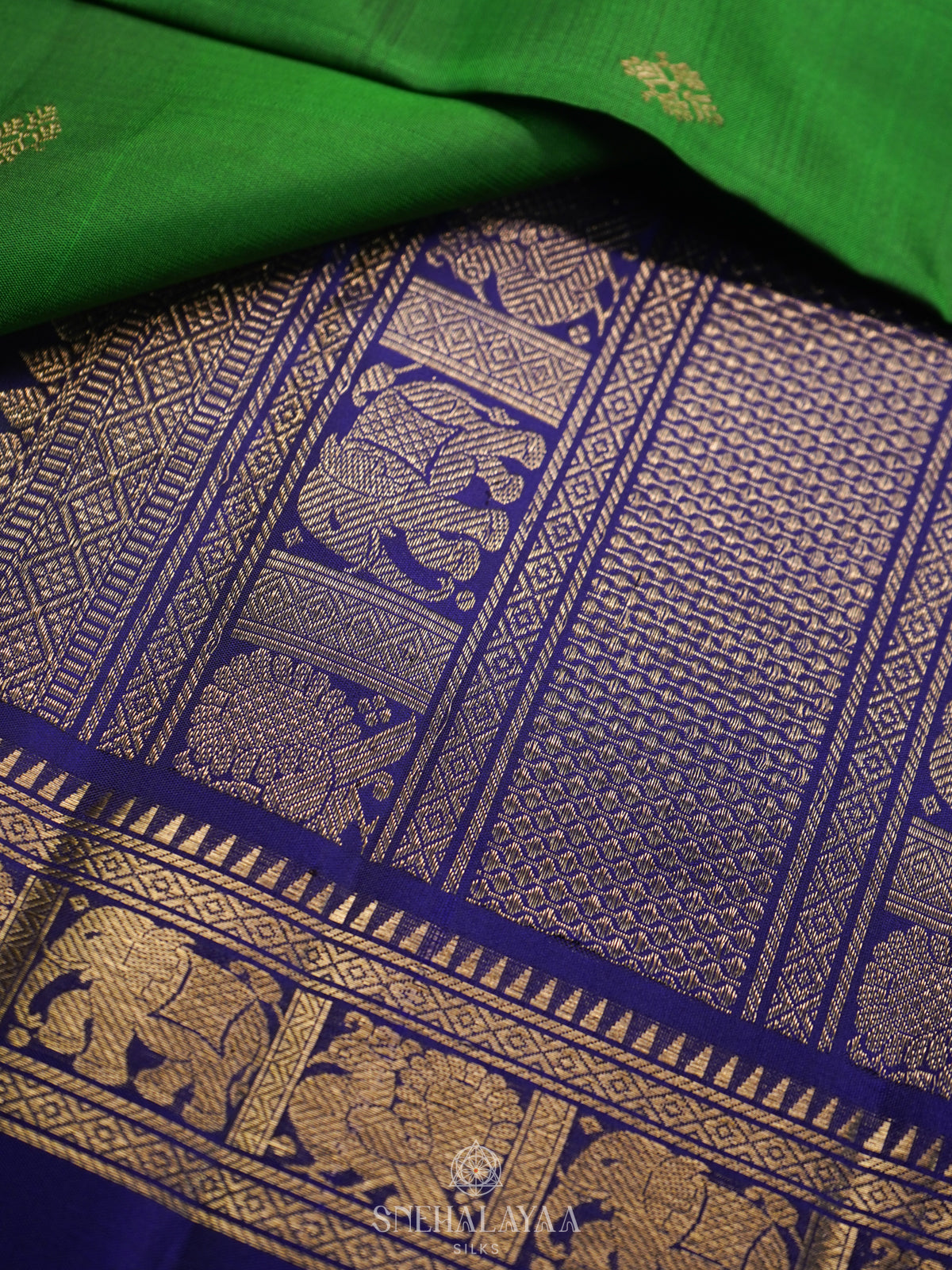 Emerald Green Kanjivaram Silk Saree