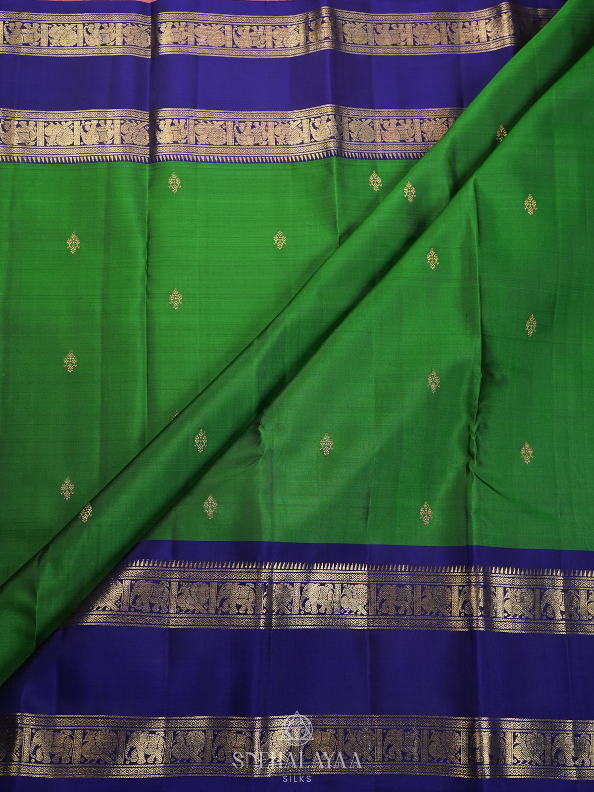 Emerald Green Kanjivaram Silk Saree