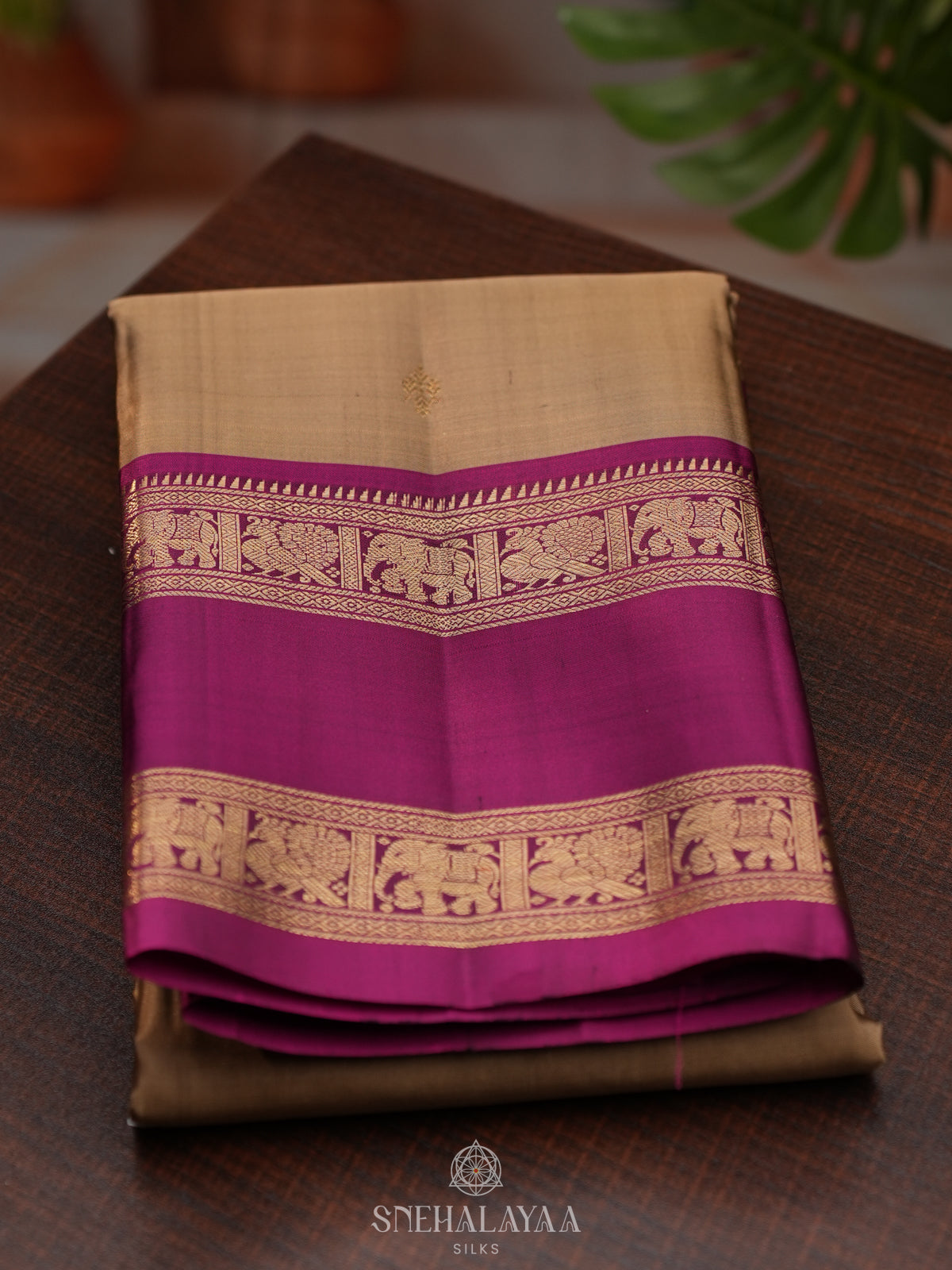 Gold Kanjivaram Silk Saree