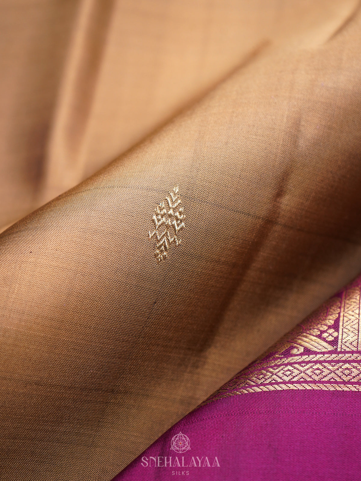 Gold Kanjivaram Silk Saree