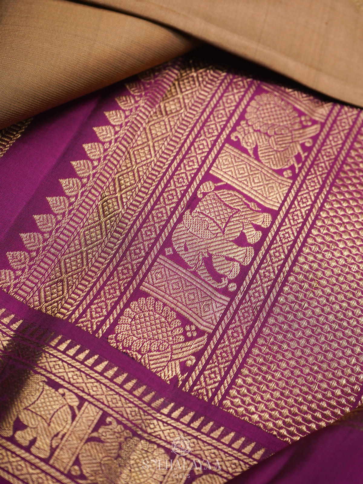 Gold Kanjivaram Silk Saree