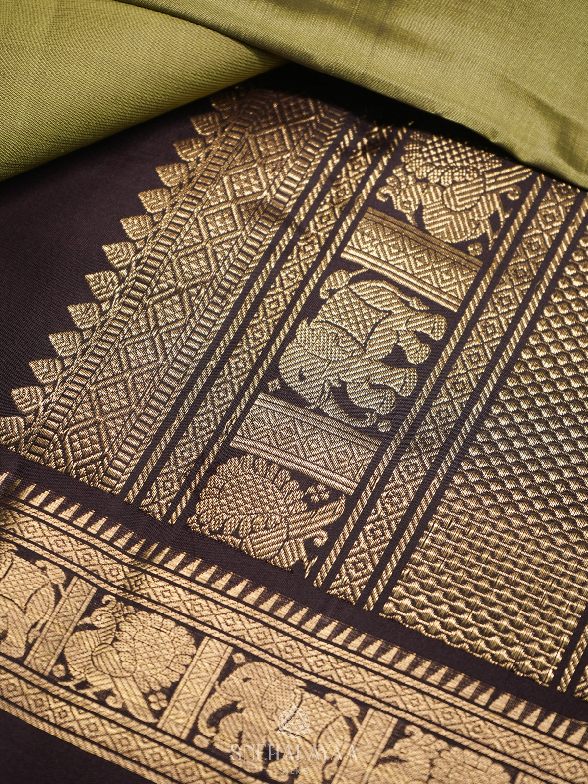 Pista Green Kanjivaram Silk Saree
