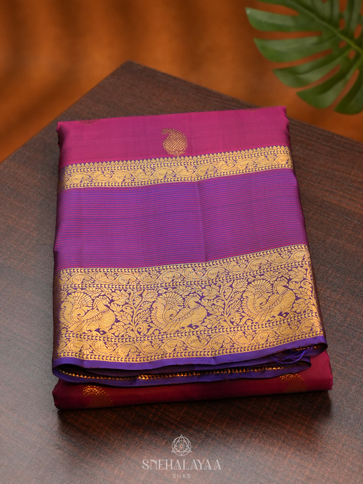 Magenta Kanjivaram Silk Saree